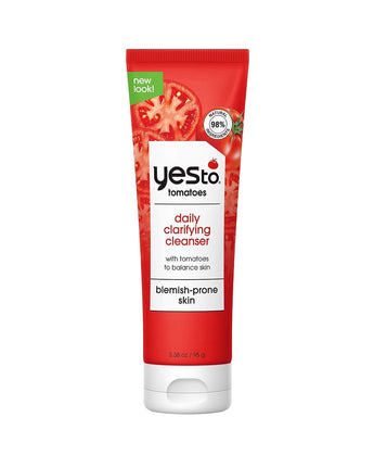 Yes To Tomatoes Daily Clarifying Cleanser, Vegan & Cruelty Free, 3.38 Fl Oz (Packaging May Vary)