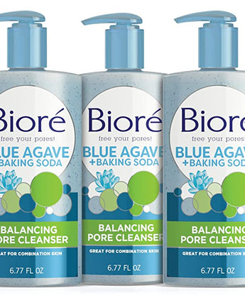 BIORE 200ML BLUE AGAVE & BAKING SODA BALANCING PORE CLEANSER
