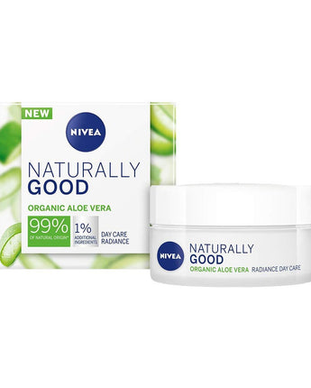 NIVEA NATURALLY GOOD Cream Day Care Radiance Aloe Vera 50ml 1.69 Fl Oz