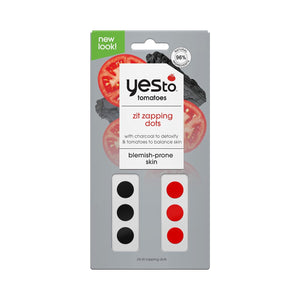 Yes To Detoxifying Charcoal Zit Zapping Dots, 24 Zit Zapping Dots, Paraben Free, Cruelty Free, 1 Count (Pack of 6)