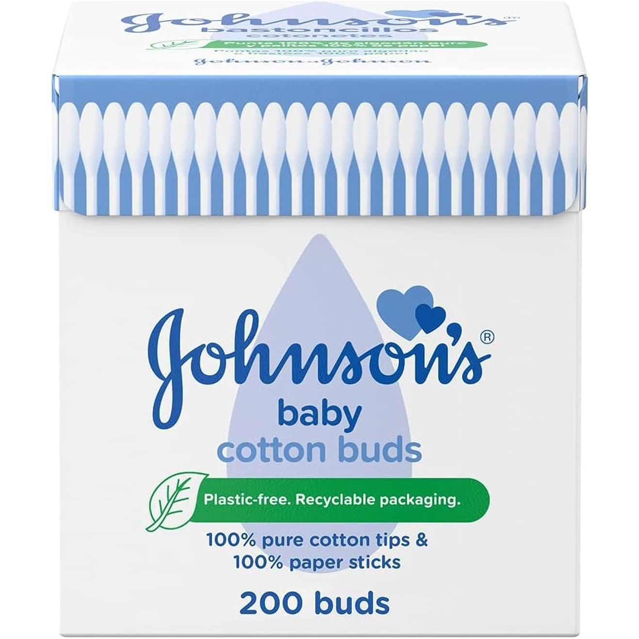 JOHNSONS BABY 200 COTTON BUDS NEW PACK