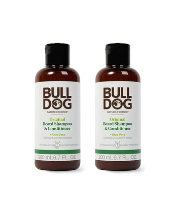 Bulldog Mens Skincare and Grooming for Men Original Beard Shampoo and Conditioner, 6.7 Ounce,
