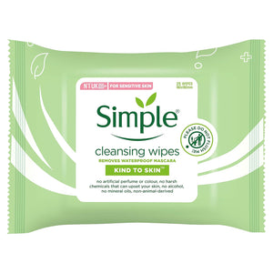 Simple Kind To Skin Cleansing Facial Wipes - 25 Wipes