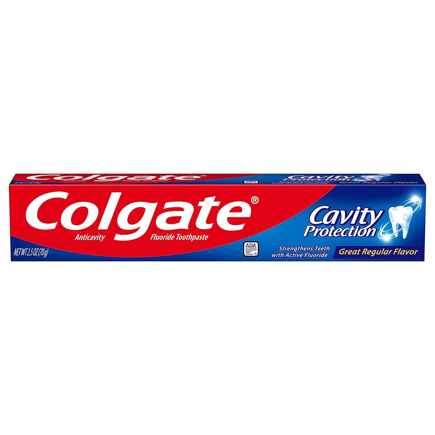 Colgate Cavity Protection Travel Toothpaste with Fluoride, ADA Accepted, TSA Approved Size - 2.5 Ounce