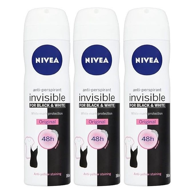 Nivea for Women Anti Perpirant Spray Invisible for Black & White 48h 150 Ml