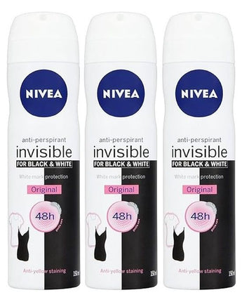 Nivea for Women Anti Perpirant Spray Invisible for Black & White 48h 150 Ml